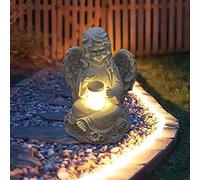 MOUNTTU Statues d'ange pour Le Jardin, 14.5x13x19cm pour Les Cadeaux commémoratifs du cimetière de pelouse, Guardian Angel Garden Statuette-Girl