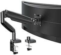 MOUNTUP Bras de moniteur simple ultra large pour écran de 40 pouces maximum, support de moniteur robuste de 3 à 14 kg, support de moniteur d'ordinateur à ressort à gaz pour bureau, support de moniteur