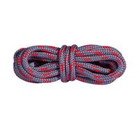 Mountval Lacets de Qualité pour Chaussures de Marche et de Sport, Ultra Solides, Fabriqués en Europe, 1 Paire (150 cm - 60 inch - Paires 7 à 8 œillets / 8431 - Gris Foncé avec Rouge)