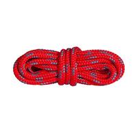 Mountval Lacets de Qualité pour Chaussures de Marche et de Sport, Ultra Solides, Fabriqués en Europe, 1 Paire (150 cm - 60 inch - Paires 7 à 8 œillets / 3184 - Rouge avec Gris Foncé)