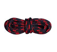 Mountval Lacets de Qualité pour Chaussures de Marche et de Sport, Ultra Solides, Fabriqués en Europe, 1 Paire (150 cm - 60 inch - Paires 7 à 8 œillets / 9131 - Noir avec Rouge)