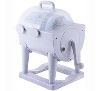 MOUNW Mini Machine à Laver et déshydrateur à manivelle, Machine à Laver Manuelle Portable à Tambour, avec Pieds antidérapants et Trous de déshydratation, pour dortoir d'appartement RV