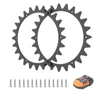 Moupaa Crampons pour tondeuse robot Worx Landroid L modèle WR153E, WR155E, WR147E.1, WR148E, 225 mm pour rehausseur de traction, 2 pointes antidérapantes 14 vis