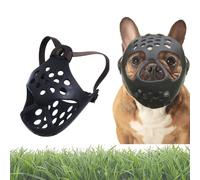 Moupe de Chien Court museau museau Bulldog museau avec Conception de la Langue pour éviter de Manger des Choses Mordant Le léchage et Le museau de Chien Respirant pardonnant la Marche (Black-L)