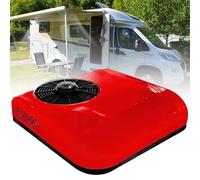 moupeaktain 12V/24V DC RV Climatiseur, RV Climatiseur De Toit, Refroidissement Uniquement, Climatiseur Silencieux,pour Camping-Cars,Bus,Excavatrices,Camping-Cars,Véhicules Agricoles,Red-24V