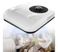 moupeaktain Climatiseur 12V/24V CC, Climatiseur De Toit électrique Universel pour Camion De Camping-Car, Climatiseur De Camping-Car Intégré Monté sur Le Dessus, Unité AC-Refroidissement,White-24V