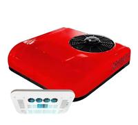 moupeaktain Climatiseur De Camping-Car, 12V/24V Climatiseur De Toit De Camping-Car pour Camions, Camping-Cars Et Caravanes, Refroidissement Efficace, Faible Bruit,Red-12V