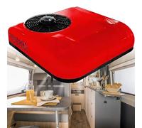 moupeaktain Climatiseur De Toit pour Camping-Car, Climatiseur De RV Stationnement 12V/24V, avec Compresseur, Silencieux, pour Camping-Cars, Camions, Fourgons, Remorques De Bateau Et Tracteurs,Red-24V