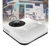 moupeaktain Climatiseur De Toit pour Camping-Car, Unité De Climatisation De Stationnement 12V/24V CC pour Semi-Camion, Tracteur, Camping-Car, Pick-Up, Remorque - Refroidissement Uniquement,White-24V