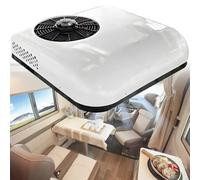 moupeaktain Climatiseur Toit 12V/24V CC pour Camping-Car, Refroidissement, climatisation Camping Car, Climatisation Stationnement avec Télécommande,pour Camping-Cars/Camions/Bus Etc,White-12V