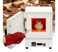 moupeaktain Four à Moufle Électrique 1150℃ - Four de Fusion 2000W pour Bijouterie & Cire Perdue, Four à Poterie de Table avec Chauffage 4 Côtés, Contrôle Digital ±1℃, Atelier & Laboratoire