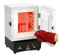 moupeaktain Four électrique 1500 W pour Poterie, Four à Moufle 1150℃ avec Régulation De Température PID, Grande Chambre Et Fenêtre D'observation, Four pour Moules en Plâtre, Fonte De Bijoux