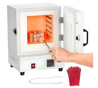 moupeaktain Four Électrique 2000W pour Céramique Jusqu’à 1150°C (2102℉) - Four à Moufle Compact avec Contrôle, Idéal pour Fusion de Métal, Bijoux, Verre & Traitement Thermique