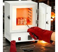 moupeaktain Four Électrique Céramique 1150℃ 2000W - Four à Moufle avec Chauffage 4 Faces et Contrôle Digital Précis ±1℃, Four De Fusion Compact pour Métal, Verre & Traitement Thermique