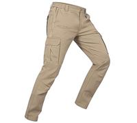 MOURCE Pantalon de randonnée pour homme, imperméable, Ripstop stretch, pantalon d'extérieur léger pour homme (sans ceinture), kaki, 34W / 32L