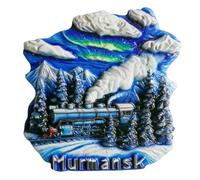 Mourmansk Russie Souvenir touristique 3D Aimant de réfrigérateur Décoration Aimant de réfrigérateur
