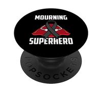 Mourning Superhero Warrior Fighter Ruban Noir PopSockets PopGrip Adhésif