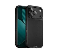 Mous Coque Magnétique pour iPhone 17 Pro - avec Objectif de Caméra Protection, Compatible avec Qi2 MagSafe - Limitless - Cuir Noir Véritable - Antichoc et Anti Rayures, Noir