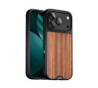 Mous Coque Magnétique pour iPhone 17 Pro - avec Objectif de Caméra Protection, Compatible avec Qi2 MagSafe - Limitless - Noyer - Antichoc et Anti Rayures, Brun foncé