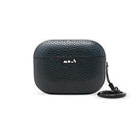 Mous Étui pour Airpods Pro 1 et 2 avec porte-clés - Étui compatible avec le chargement sans fil pour AirPods Pro de 2e génération/1ère génération (2022/2019) - Cuir noir