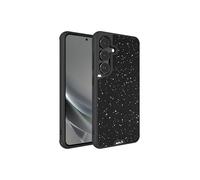 Mous pour Samsung Galaxy S25 Plus Coque Compatible avec MagSafe - Limitless Tissu Noir Moucheté