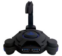 Mouse Bungee + HUB USB - NARFI - Berserker Gaming - 4 Ports - Guidon Flexible - Illuminé