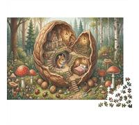 Mouse de la Maison des NochesPuzzle Premium 1000 Pièces en Papier Recy e de la forêtCottage pour Famille Relaxation Mentale Activité Intérieure 38x26cm/1000pcs