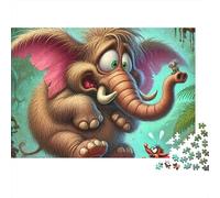 Mouse éléphant Dessin animé 1000 Pièces Puzzle Adulte Carton sans Odeur Anti-Stress Stimuler l'esprit pour Couples Livraison Rapide Édition Limitée 38x26cm/1000pcs