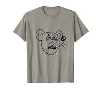 Mouse Exhausted Triste Désespéré Fatigué Souffrance Drôle Bande dessinée T-Shirt