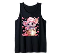 Mouse Graphic for Women and Girls Cute Pink Heart Pattern Débardeur