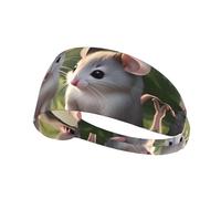 Mouse in Love Bandeau de sport élastique doux doux pour la peau absorbant la transpiration Respirant pour une variété de sports de plein air