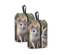 Mouse in Love Sac à chaussures de voyage résistant à l'eau avec poignée pour valise, chaussures de sport, chaussures de sport, 2 pièces., One Size, Classique