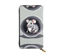 Mouse in the Hole Portefeuille en cuir pour fille et femme avec plusieurs compartiments Noir Taille unique, Noir , Taille unique