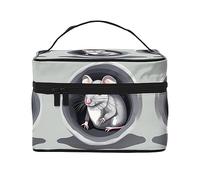 Mouse in the Hole Trousse de maquillage pour femme Grande capacité Sac de maquillage portable de voyage (22,9 x 16,5 x 15,7 cm) Grande trousse de maquillage pour filles Sac de rangement
