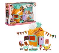MOUSE IN THE HOUSE, Coffret Ananas Bar à Jus, avec 3 Figurines Souris Exclusives, des Accessoires et des Stickers Qui Brillent dans Le Noir, Jouets pour Enfants à partir de 3 Ans, MUN05