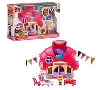 MOUSE IN THE HOUSE, Coffret Croissant Café, avec 2 Figurines Souris Exclusives, des Accessoires et des Stickers Qui Brillent dans Le Noir, Jouets pour Enfants à partir de 3 Ans, MUN01, Taille Unique