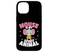 Mouse is My Spirit Animal Cute Graphic for Mouse Lover Kids Coque pour iPhone 14