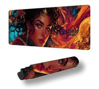 Mouse Mat Girl Mouse Pad Large 120x40 cm XXL Waterproof Desk Matt with Stitched Edges and Non-Slip Rubber Base, Extended Gaming Mousemat Scene Keyboard Mat, for Gaming Office Desk Decor Gifts S-10839