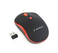 Gembird MUSW-4B-03-R - Souris - optique - 4 boutons - sans fil - 2.4 GHz - récepteur sans fil USB - noir/rouge - blister Noir G