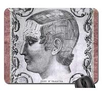 Mouse Pad, Art De Fond De Vase De Psychologie De Théorie De l'homme Vintage Tapis De Souris Antidérapante Gamer Mouse Pad Stable sous Main Bureau pour Professionnels Pc Jeux 25X30Cm