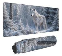 Mouse Pad Beige Tapis de Souris XXL 1400x700mm Desk Mat Animal Tapis de Souris One Piece Base en Caoutchouc Antidérapante Bords Accessoires Bureau Travail Cousus Mousepad pour Ordinateur Bureau T128