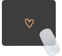 Mouse Pad,Black Square Cute Heart Shape Mouse Pad Personality Mousepad with Rubber Base Waterproof and Non-Slip Mousepad for Office,Work,Computer,Home