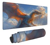 Mouse Pad Bleu Marine Tapis de Souris XXL 900x400mm Desk Mat Animal Tapis de Souris One Piece Base en Caoutchouc Antidérapante Bords Cousus Mousepad Imperméable Antidérapant pour Bureau Accueil T26