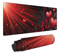 Mouse Pad Bordeaux Tapis de Souris XXL 1600x800mm Desk Mat Abstrait Tapis de Souris One Piece Base en Caoutchouc Antidérapante Bords Cousus Mousepad Imperméable Antidérapant pour Bureau Accueil T254