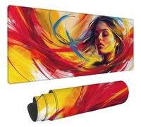 Mouse Pad Bordeaux Tapis de Souris XXL 800x300mm Desk Mat Femme Tapis de Souris One Piece Base en Caoutchouc Antidérapante Bords Cousus Mousepad Imperméable Antidérapant pour Bureau Accueil T149