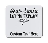 Mouse Pad Cher Père Noël, Laisse-Moi t'expliquer Les nœuds en Fleurs | Sous-Main Travail 25x30CM Langlebige Tapis Souris Wasserdicht Tapis de Souris de jeu Études Ordinateur portable