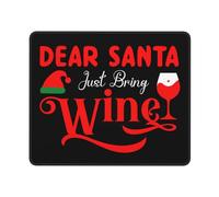 Mouse Pad, Cher Père Noël Vin Mousepad Stable Souris De Gaming Confort Tapis De Gaming pour Bureau Souris 25X30Cm