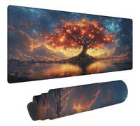 Mouse Pad Couleur Orange Tapis de Souris XXL 900x400mm Desk Mat Turquoise Tapis de Souris One Piece Base en Caoutchouc Antidérapante Bords Accessoires Bureau Travail Cousus Mousepad pour Bureau T539