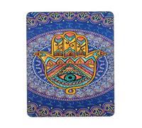 Mouse Pad, Culture Hébreu Hamsa Art Mauvais Œil Mousepad Antidérapante Tapis Souris Base en Caoutchouc Tapis De Souris Gaming pour Souris Bureau 25X30Cm