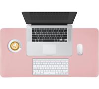 Mouse Pad,Desk Mat,80 x 40 cm,Waterproof PU and Non-Slip Suede Desk Mat for Office/Home/Gaming-Pink